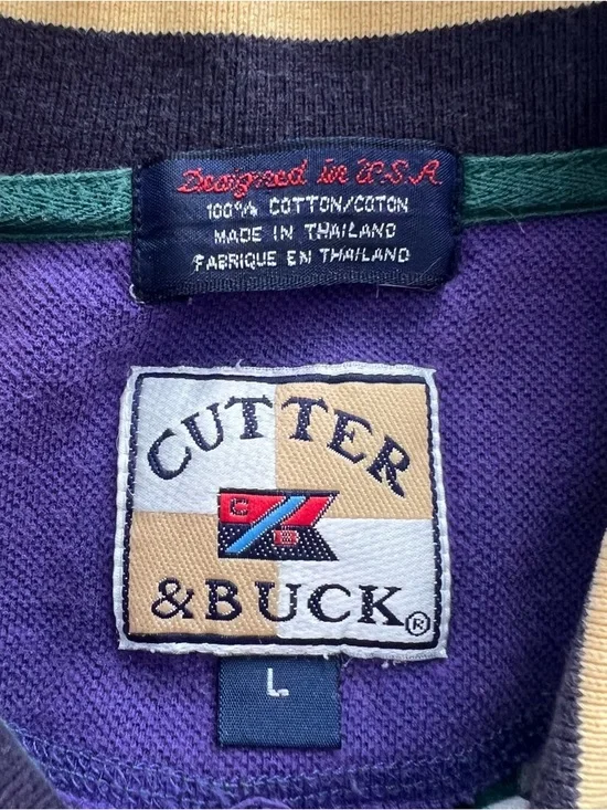 Vintage 90s Cutter & Buck USGA Striped Polo Shirt - Picture 6 of 10